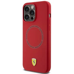 Ferrari FEHMP15XSBAR iPhone 15 Pro Max 6.7" czerwony/red hardcase Silicone Printed Ring MagSafe - Etui i futerały do telefonów - miniaturka - grafika 14