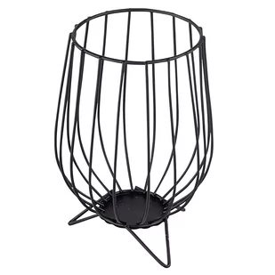 Świecznik metalowy na nóżkach, ALTOMDESIGN, 11x11x16 cm - Świeczniki - miniaturka - grafika 1