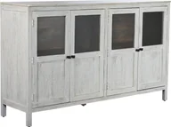 Kredensy - Home ESPRIT Kredens Home ESPRIT Biały Szkło Drewno mango 175 x 45,2 x 105 cm - miniaturka - grafika 1