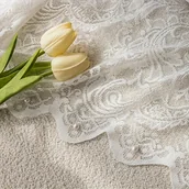 Inne - TEMU 1 szt. Elegancka Francuska Koronkowa Zasłona z Koralikami i Wzorem Fal Feniksa - Idealna do Salonu i Sypialni, Możliwość Prania w Pralce, - miniaturka - grafika 1