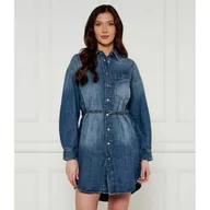 Sukienki - Joop! Jeans Jeansowa sukienka z paskiem Nele - miniaturka - grafika 1