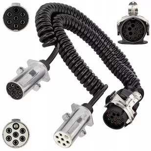 Przewód Spiralny Adapter 15 Pin 7 Pin N+S 24V 4M - Akcesoria do przyczep i kamperów - miniaturka - grafika 1