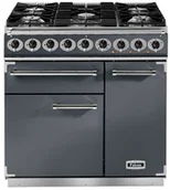 Kuchenki gazowo-elektryczne - Kuchnia gazowo-elektryczna FALCON Deluxe 90 Szary szczotkowany nikiel - miniaturka - grafika 1