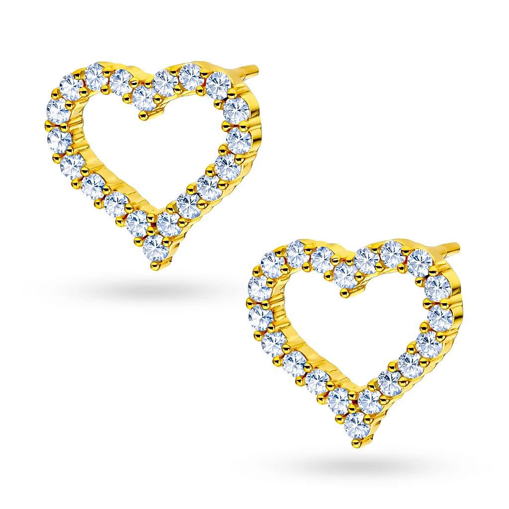 Srebrne pozłacane kolczyki z Moissanitami 2 x 0.30 ct sztyfty pr. 925