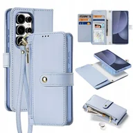 Etui i futerały do telefonów - Etui do Samsung Galaxy S25 Ultra Dux Ducis Lawa Skórzane MagSafe Niebieskie - miniaturka - grafika 1