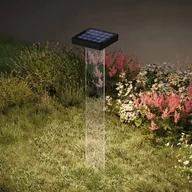 Lampy ogrodowe - KLEWE Lampa solarna LED Scotty, przezroczysta/antracytowa, 60 cm, IP65 - miniaturka - grafika 1