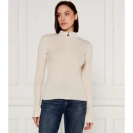 Swetry damskie - Patrizia Pepe Wełniany golf Slim Fit - miniaturka - grafika 1