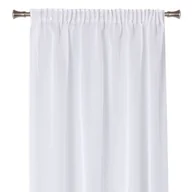 Firany - Firanka z taśmą MARY, 140 x 280 cm, kolor biały - miniaturka - grafika 1