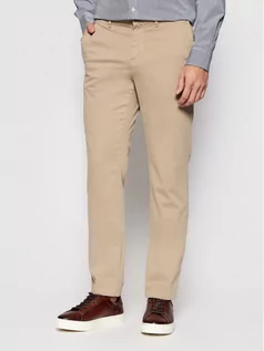 Spodnie męskie - TOMMY HILFIGER Spodnie materiałowe Core Straight Chino MW0MW08644 Beżowy Regular Fit - grafika 1