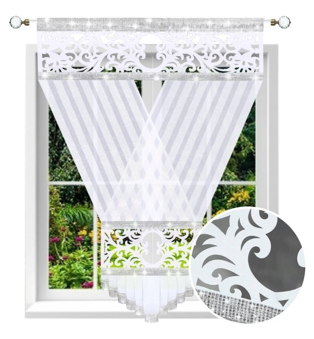 FIRANA DEKORACYJNA PANEL 160x120 V-ka AŻUR FILC