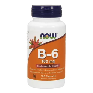 Now Foods NOW B-6 100mg 100caps - Witaminy i minerały - miniaturka - grafika 1