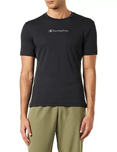 Champion Athletic C-Tech Quick Dry Poly Mesh Side Piping S/S Koszulka męska, czarny, L - Koszulki męskie - miniaturka - grafika 1