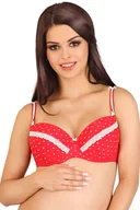 Biustonosze - Lupo 1723 Biustonosz do karmienia, czerwony - miniaturka - grafika 1