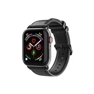 Akcesoria do smartwatchy - DUX DUCIS YA - pasek z naturalnej skóry do zegarka Apple Watch 38/40/41mm czarny - miniaturka - grafika 1