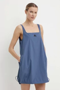 Sukienki - adidas sukienka kolor niebieski mini prosta IS0670 - grafika 1