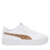 Buty dla dziewczynek - Sneakersy Puma Carina 3.0 Animal Jr 402268 02 Biały - miniaturka - grafika 1