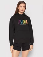 Bluzy damskie - Puma Bluza SWXp Graphic 533564 Czarny Regular Fit - miniaturka - grafika 1