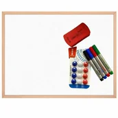 Tablice i flipcharty - Tablica suchościeralna drewniana 80x60 + 4 Markery + Gąbka + 12 Magnesów GP-TMD-8060+MZA1+1+4 - miniaturka - grafika 1