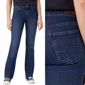 Spodnie damskie - Wrangler BOOTCUT Bonfire Blue Body Bespoke ROZSZERZANE CIEMNY DżINS W28 L32 - miniaturka - grafika 1