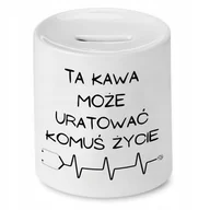 Skarbonki - Skarbonka Dla Huberta na Urodziny Imieniny Prezent z Nadrukiem ze Zdjęciem + Opakowanie na prezent (wzór 01) - miniaturka - grafika 1