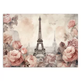 Fototapeta, Wieża Eiffla Shabby Chic (Rozmiar 300x210) - Fototapety - miniaturka - grafika 3