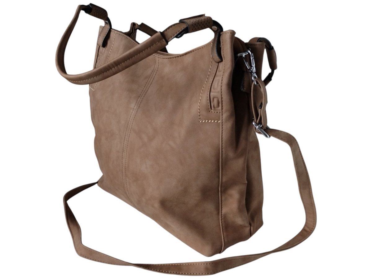 Torebka Damska Zamszowa, Modna Miejska Torba Shopper Na Ramię, Brązowy