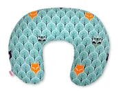 Poduszki do karmienia - Poduszka rogal do karmienia fasolka rozbieralna- miętowy las - miniaturka - grafika 1