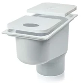 Rynny i akcesoria - Studzienka rynny popiel 30 x 16 x 21 ø75, 90, 100, 110 mm MAXPOL - miniaturka - grafika 1