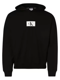 Piżamy męskie - Calvin Klein - Męska bluza z kapturem, czarny - grafika 1