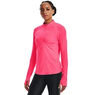 Bluzy damskie - Damska Bluza UNDER ARMOUR UA QUALIFIER RUN 2.0 1/2 ZIP 1365632-683 – Różowy - miniaturka - grafika 1