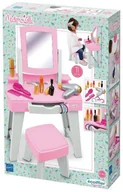 Zabawki kreatywne - Ecoiffier Różowa Toaletka Krzesełko Lustro + Akc 11el 3280250018094 - miniaturka - grafika 1