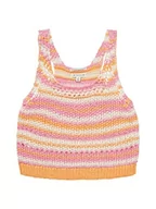 Koszulki i topy damskie - TOM TAILOR Dziewczęcy dziecięcy top z dzianiny w paski, 31698 - Multicolor Knit Stripe, 128 cm - miniaturka - grafika 1