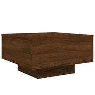 Ławy i stoliki kawowe - vidaXL Stolik kawowy brązowy dąb 55x55x31 cm materiał drewnopochodny - miniaturka - grafika 1