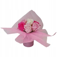 Sztuczne kwiaty - Pachnący Flower Box pudełko bukiet z Różami Mydlanymi Prezent dla KOBIETY - miniaturka - grafika 1