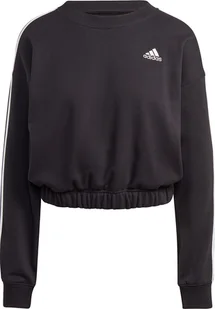Bluza damska adidas Essentials 3-Stripes Crop czarna HR4926-L - Bluzy damskie - miniaturka - grafika 1