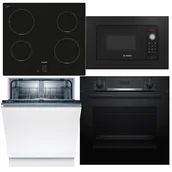 Zestawy AGD - Zestaw AGD do zabudowy Bosch Piekarnik HBA 534EB0 + Mikrofala BEL 623MB3+ Płyta PUG 611AA5E+ Zmywarka SMV 2ITX48E 60 cm - miniaturka - grafika 1