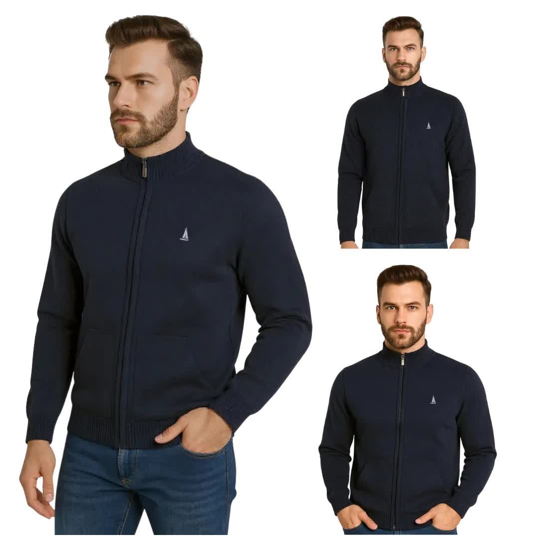Sweter męski rozpinany granatowy Captain Mike 6XL
