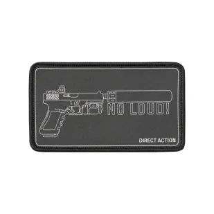 Naszywka Direct Action Patch NO LOUD! - Czarna - Odzież taktyczna i umundurowanie - miniaturka - grafika 1