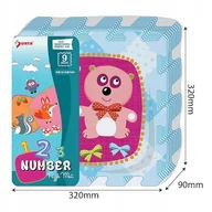 Maty piankowe - MATA PIANKOWA CYFRY LICZBY ZWIERZĄTKA 9 EL. 32CM - miniaturka - grafika 1