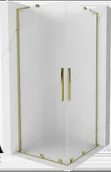 Kabiny prysznicowe - Mexen Velar L Duo kabina prysznicowa rozsuwana 80x80 cm, szron, złota - 871-080-080-02-33-50 - miniaturka - grafika 1