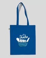 Torby i wózki na zakupy - TORBA BAWEŁNIANA NA ZAKUPY IT’S SHAKA Niebieski - miniaturka - grafika 1