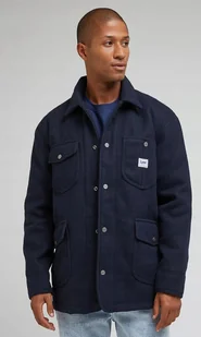 Lee WORKWEAR WOOL JACKET Sky Captain GRANATOWA OCIEPLANA WEŁNIANA KURTKA XL - Moda i Uroda OUTLET - miniaturka - grafika 1