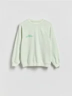 Bluzy dla chłopców - Reserved - Bluza oversize z efektem sprania - jasnoturkusowy - miniaturka - grafika 1