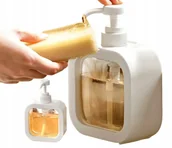 Mydelniczki i dozowniki mydła - Dozownik Do Mydła Płynu Pojemnik Łazienkowy Biały - miniaturka - grafika 1