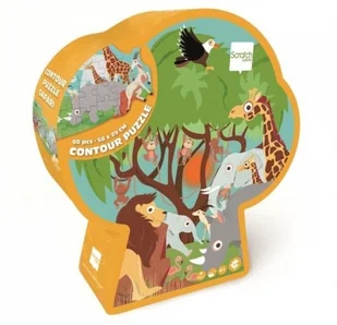 Puzzle 60 konturowe Safari - Puzzle - miniaturka - grafika 1