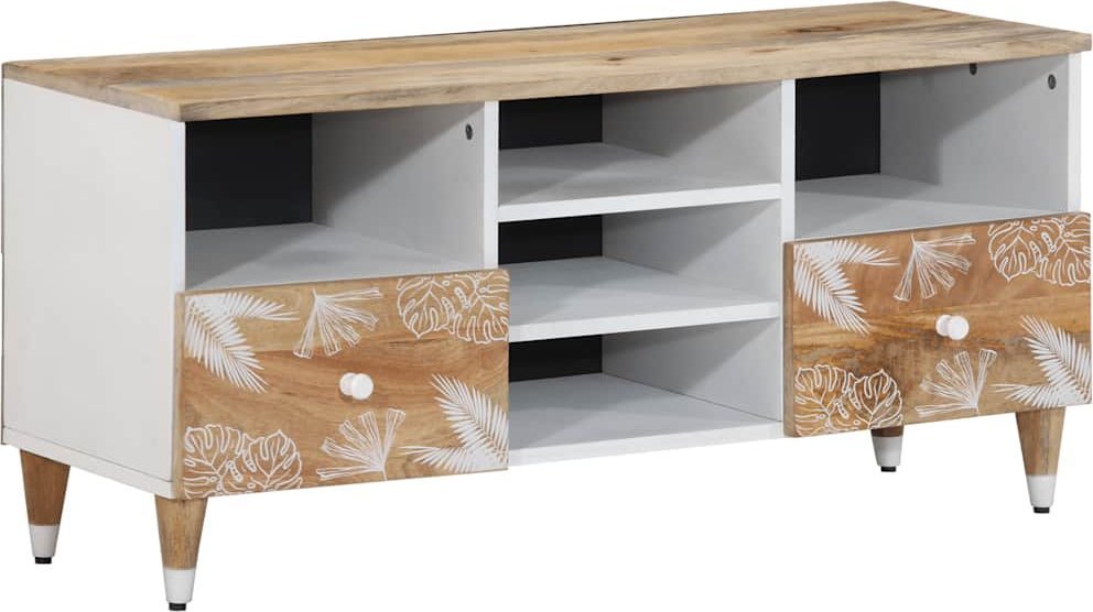 vidaXL Szafka pod telewizor, 100x33,5x46 cm, lite drewno mango
