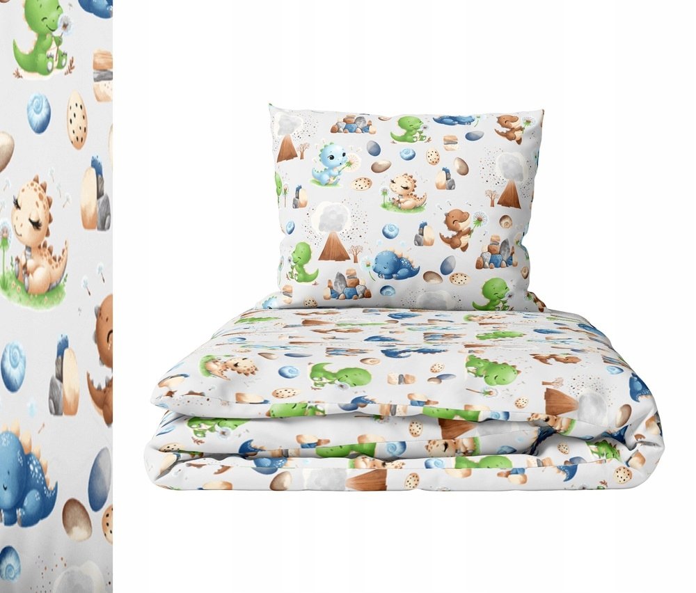 Pościel Dziecięca 160x200cm dla dziecka, Certfikat, Dinusie Kolorowe