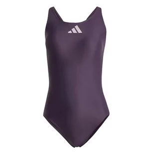 adidas Damski strój kąpielowy z 3 barami, 91 cm, czarny, Czarny, 128 - Stroje kąpielowe - miniaturka - grafika 1