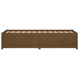 Lumarko Łóżko dzienne, miodowy brąz, 80x200 cm, lite drewno sosnowe - Łóżka - miniaturka - grafika 9