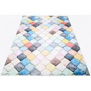 Dywany - Nowoczesny dywan pokojowy w kolorowe kwadraty - Cunis 5X - miniaturka - grafika 1